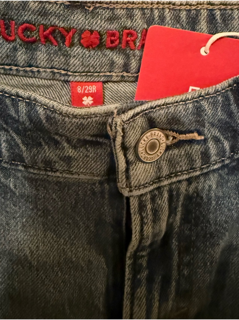 Lucky Baggy Wide-Leg Heart-Print Jeans - Picture 6 of 10